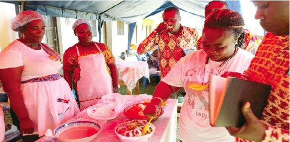 Judges tasting the dishes during the competition